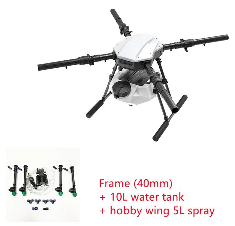 EFT E410P 10L 10KG four-axis agricultural spray drone frame 1393mm wheelbase drone kit Hobbywing Spray System 5L 8L